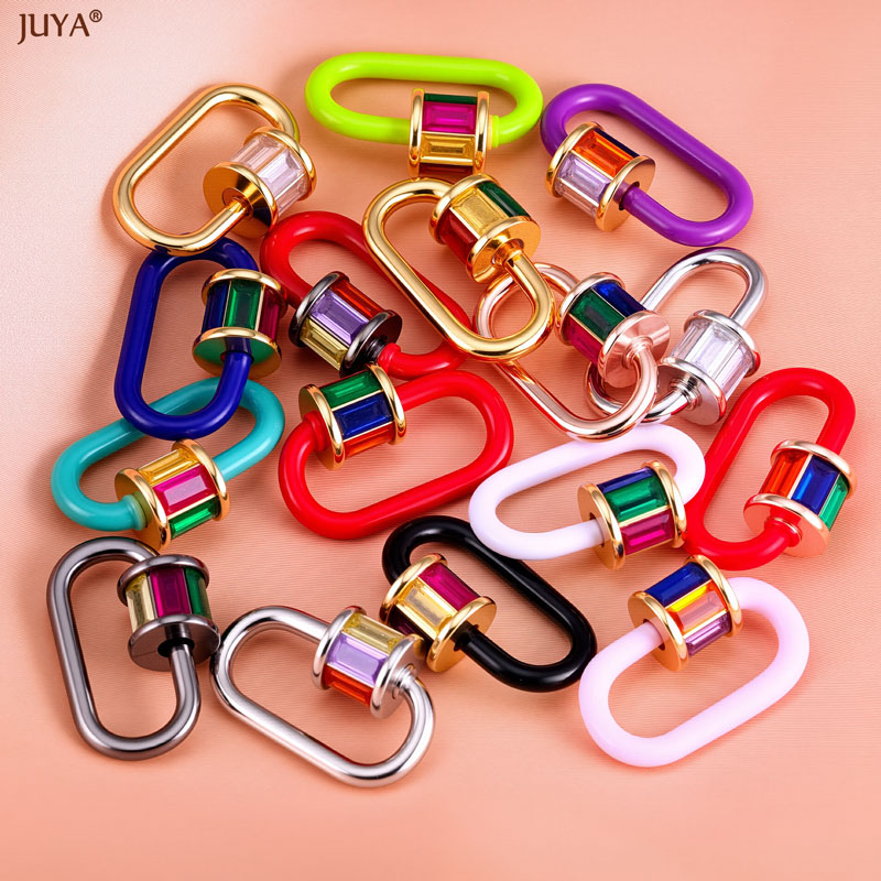 Jewelry Making Material - Застежки-карабины JUYA Rainbow Crystal Enamel с