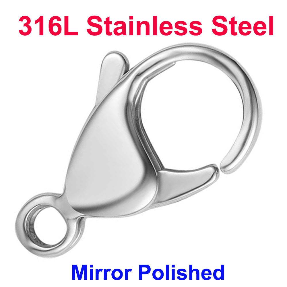 Jewelry Making Material - Застежки-лобстеры из нержавеющей стали 316L, оптом,