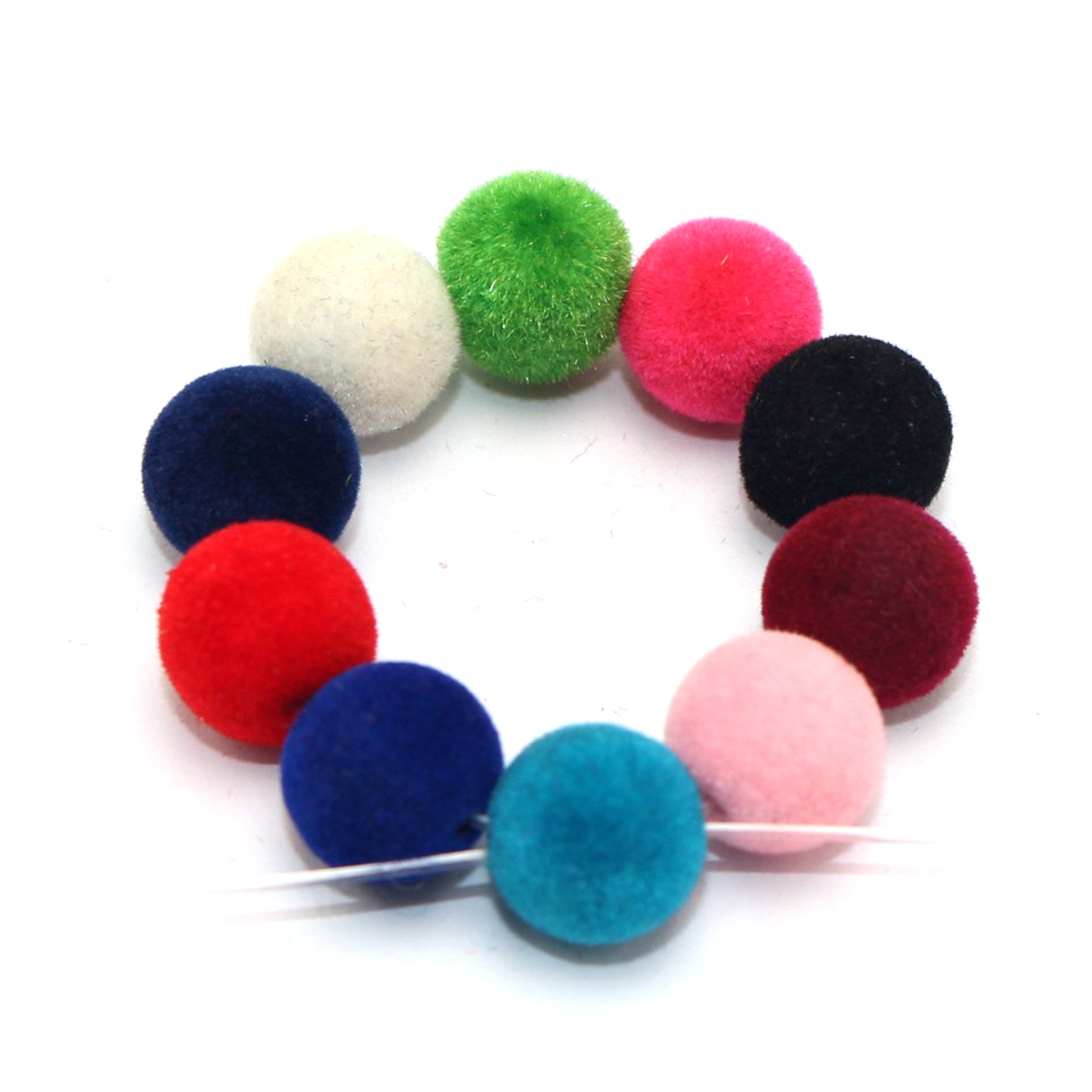 Bead Mat Velvet - 100 шт. бархатные акриловые круглые бусины
