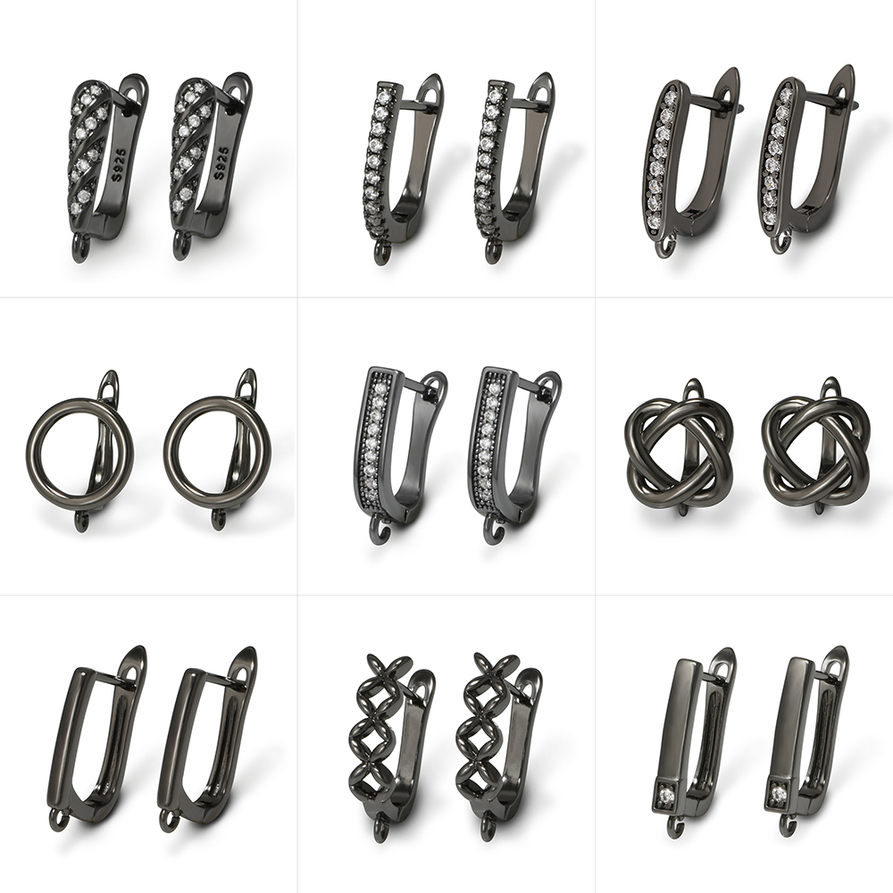 Jewelry Making Hobby - YANASI 1 пара черных латунных швенз