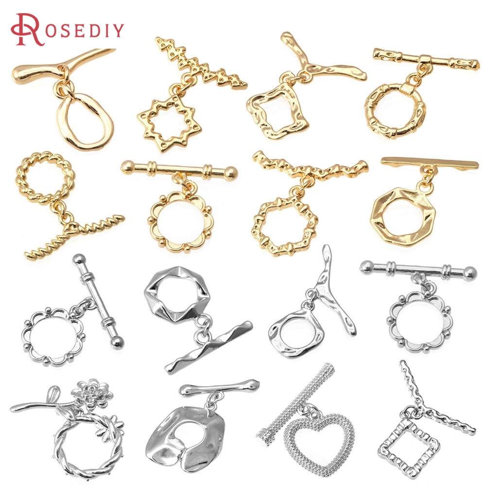 Jewelry Making Pieces - 6 комплектов 18-каратного золота, латунные круглые