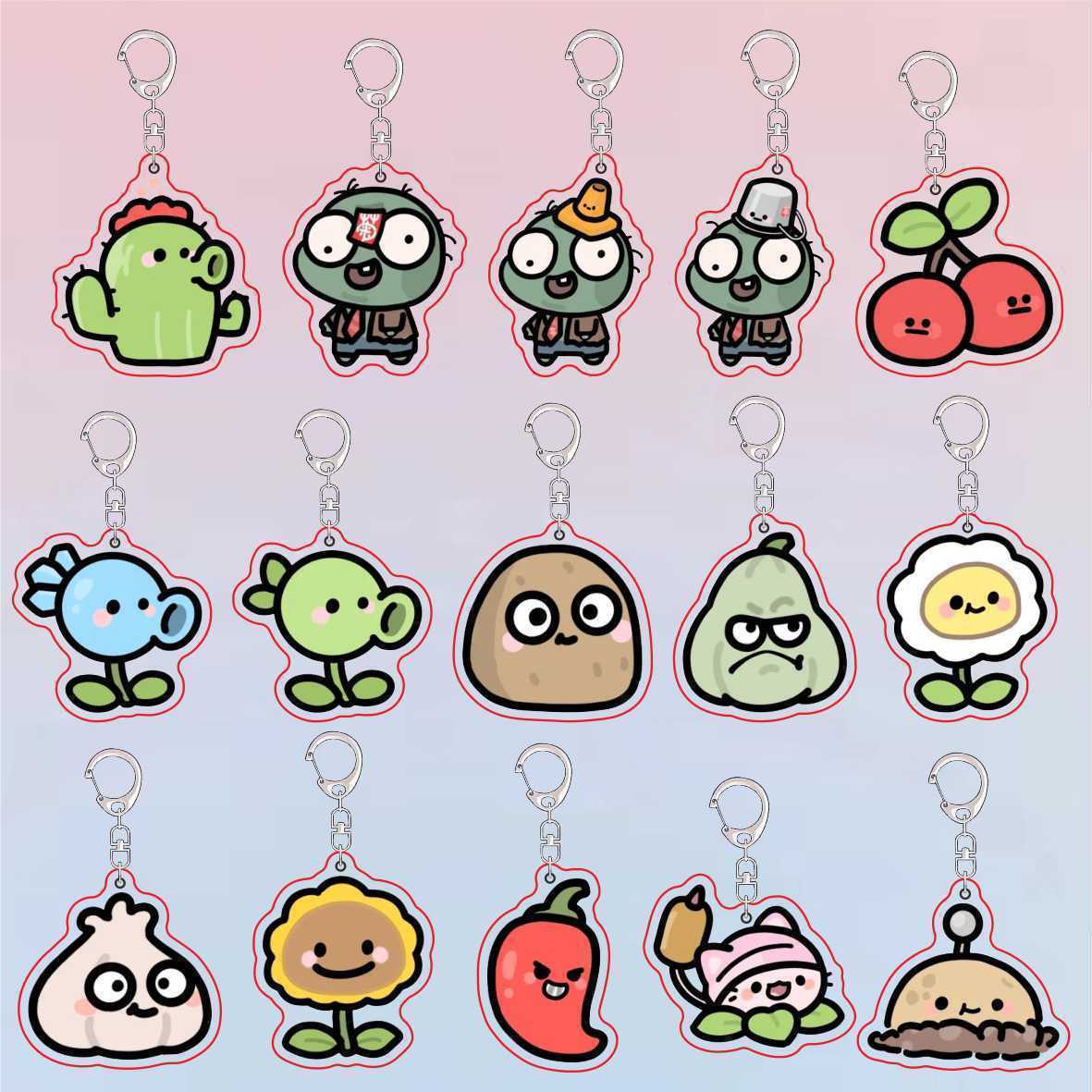Jewelry Making Hobby - Брелок акриловый Plants vs. Zombies: милый,