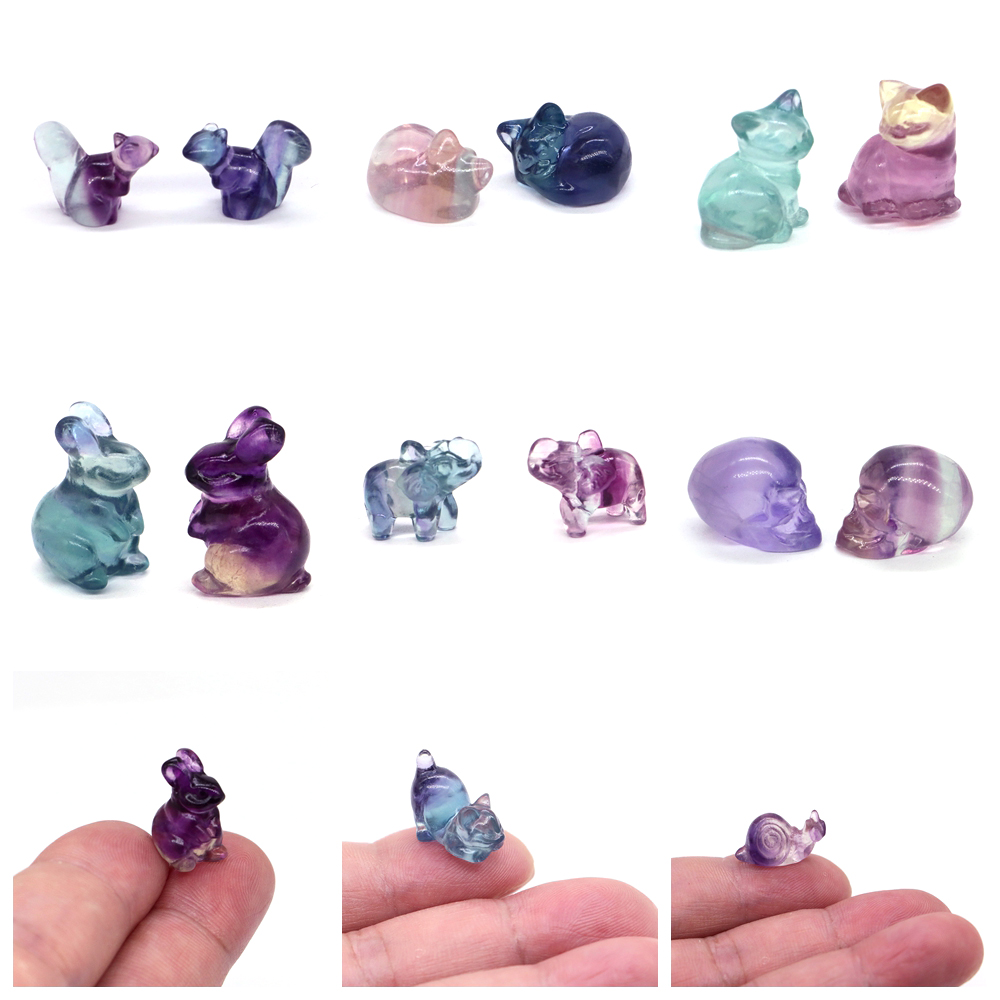 Jewelry Making Japan - Миниатюрная статуя из флюорита 16-18 мм,