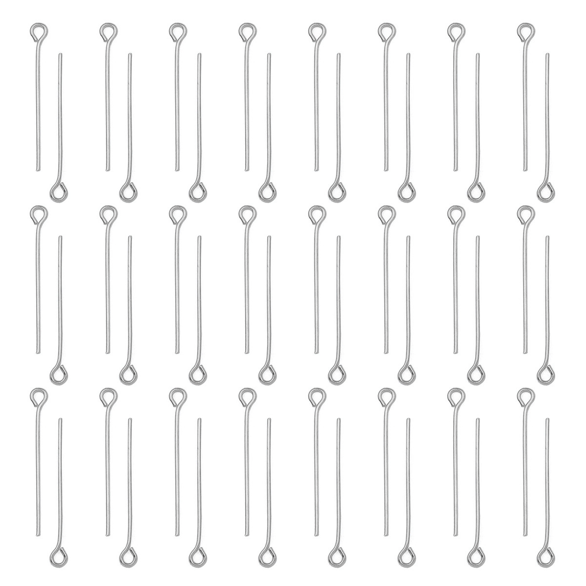 Jewelry Making Pieces - 100 шт./лот, штифты-кольца из нержавеющей стали,