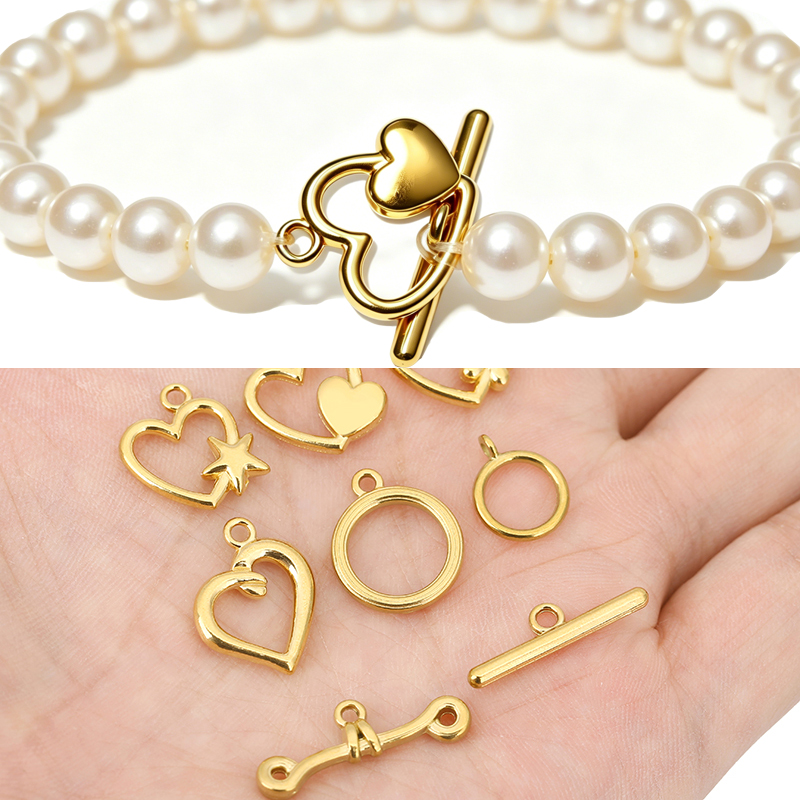 Jewelry Making Material - 5 комплектов PVD-покрытых нержавеющих застежек-тогглов, не
