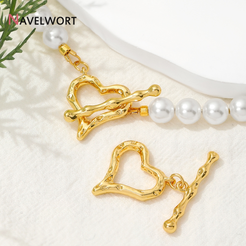 Toggle Clasp Gold - Застежки-крючки в форме сердца с позолотой