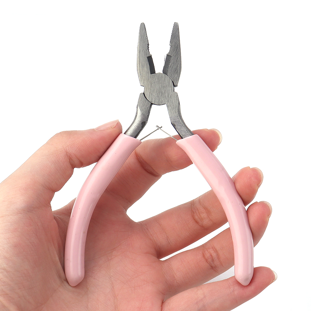 Jewelry Making Pliers Set - Портативные розовые плоскогубцы из нержавеющей стали,