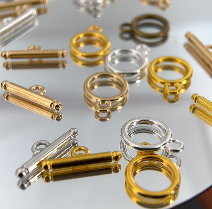 10 комплектов/лот Металлически – обзор и цена Toggle Clasp Gold