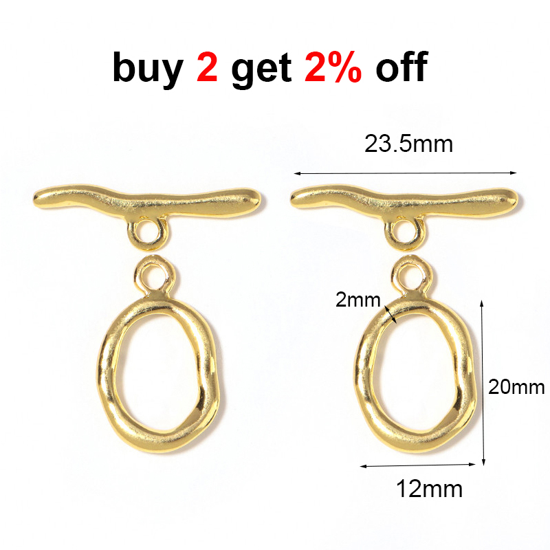 Новые нерегулярные изогнутые з – обзор и цена Toggle Clasp Gold
