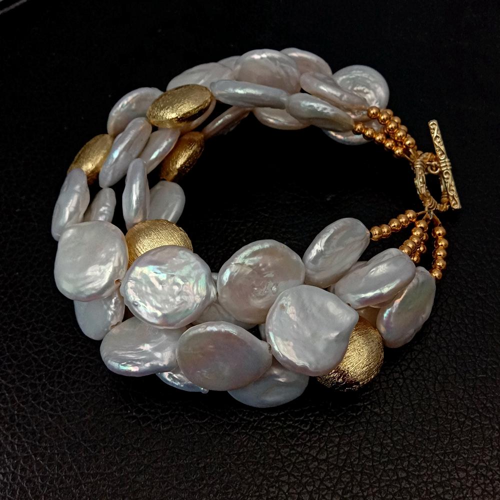 YYGEM натуральная 4 нити культ – обзор и цена Toggle Clasp Gold
