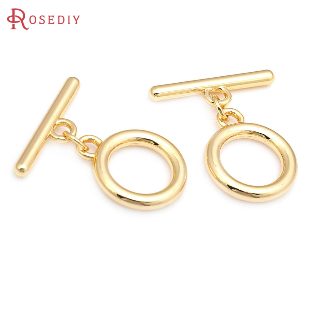 Застежки-тогглы круглой формы  – обзор и цена Toggle Clasp Gold