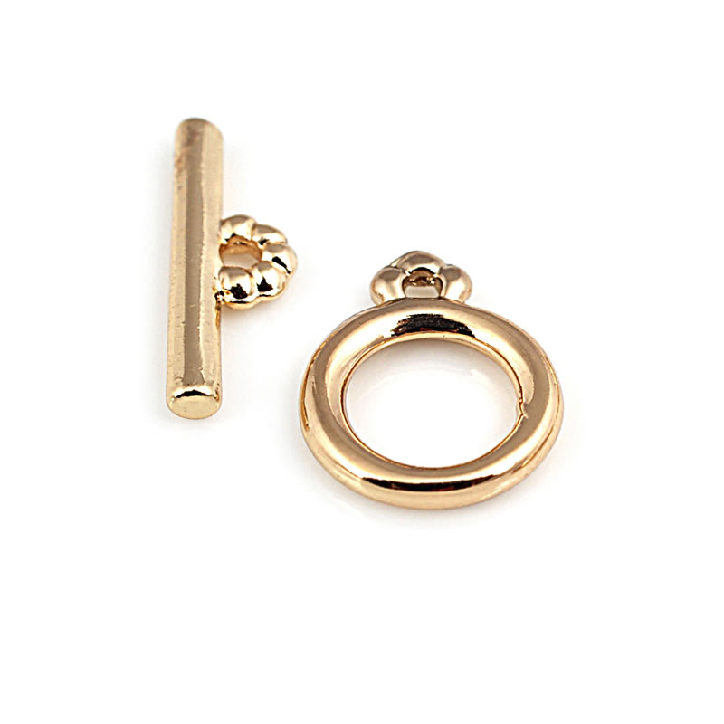 Застежки-тогглы круглой формы  – обзор и цена Toggle Clasp Gold